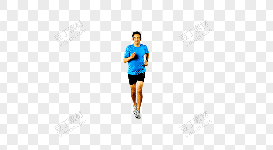 中年男人跑步照