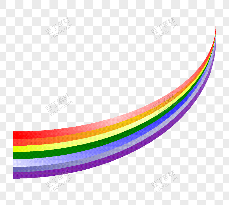 色彩对比鲜明的彩虹元素