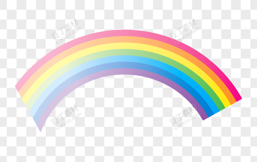 虚化状的七色彩虹