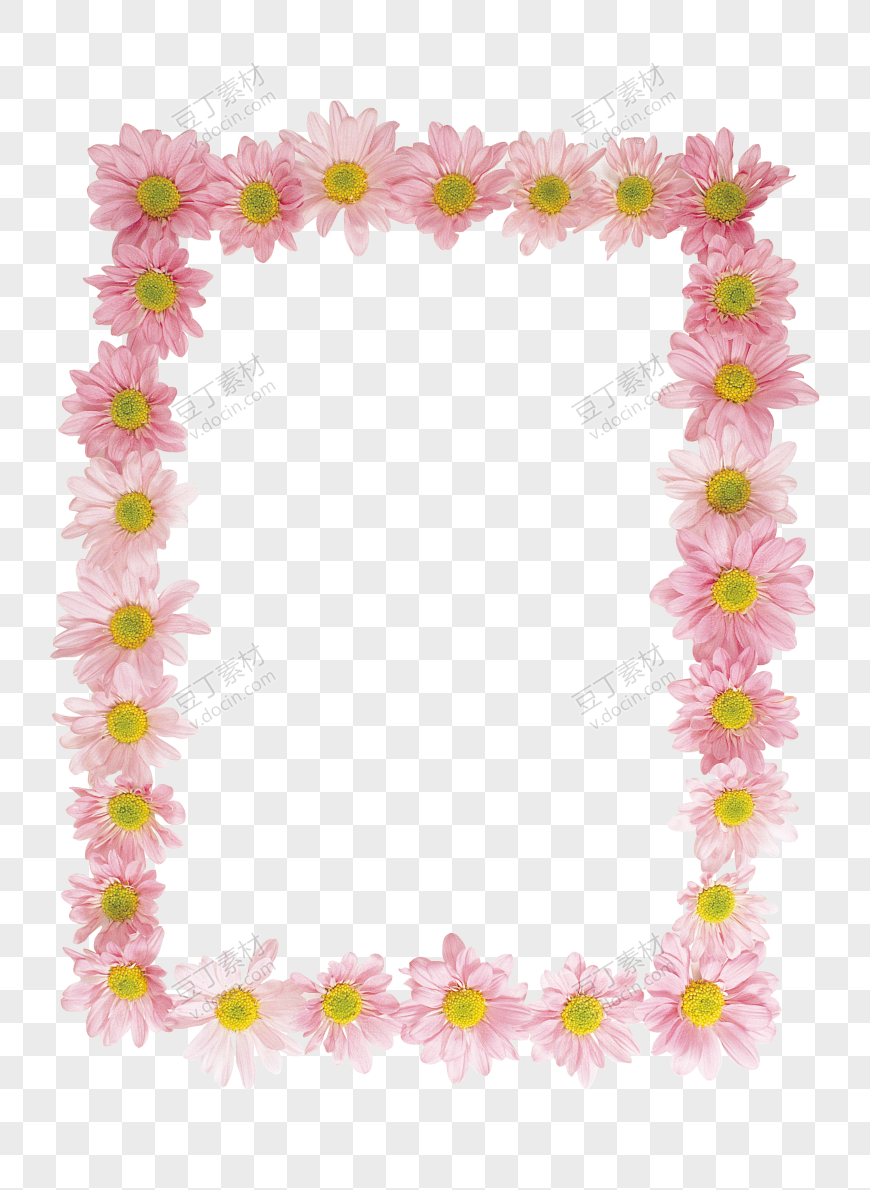 粉色小雏菊装饰框