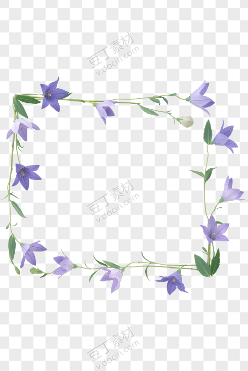 紫色小花绿植花藤装饰