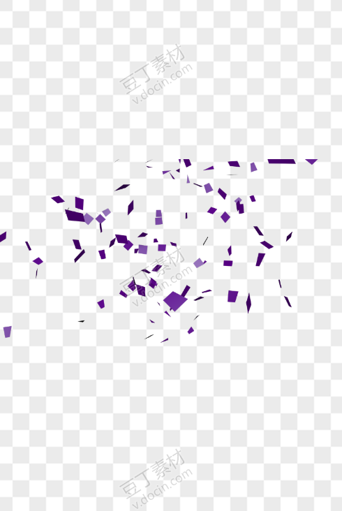 漂浮紫色纸屑