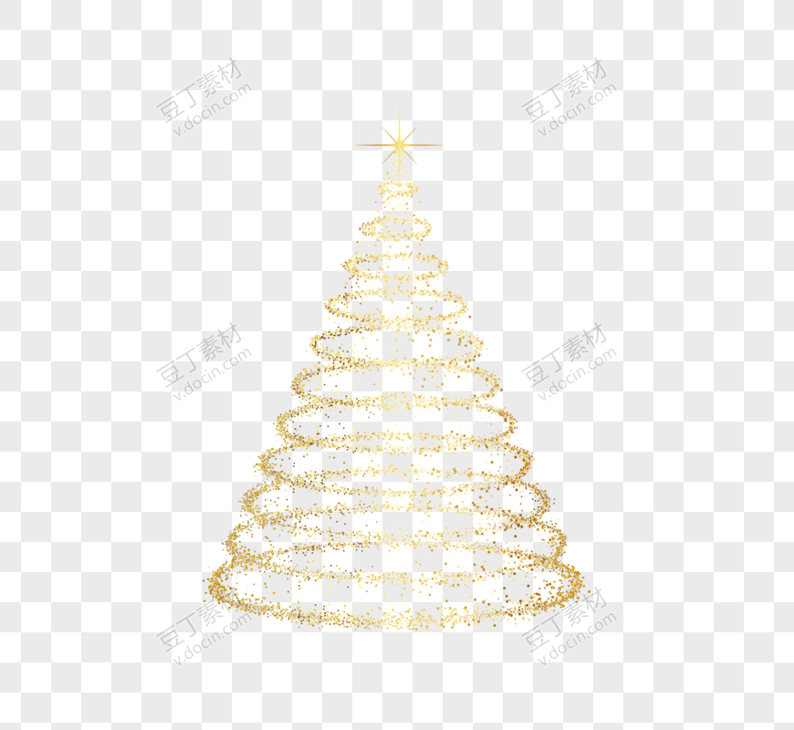 金色发光圣诞树