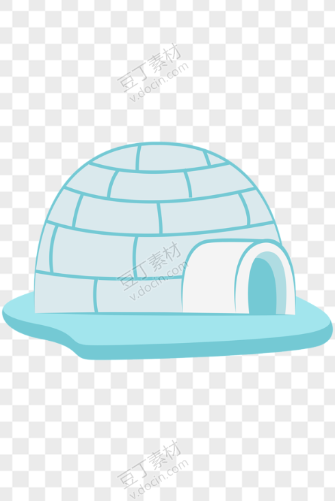 圆形蓝色冰屋建筑