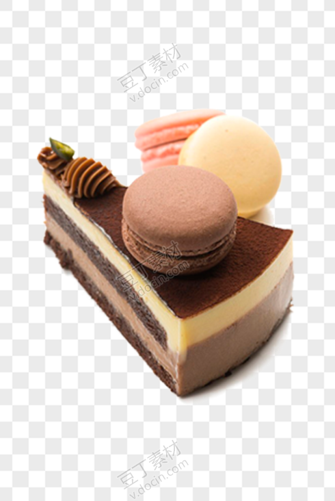 马卡龙棕色底纹巧克力蛋糕