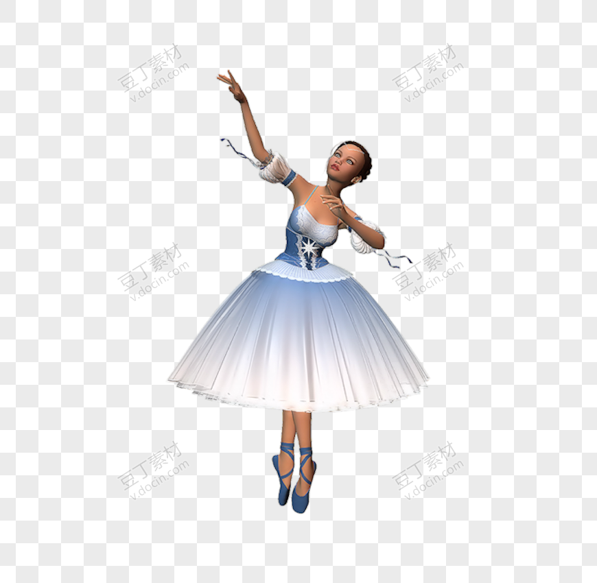 白雪公主样式的黑人芭蕾女孩
