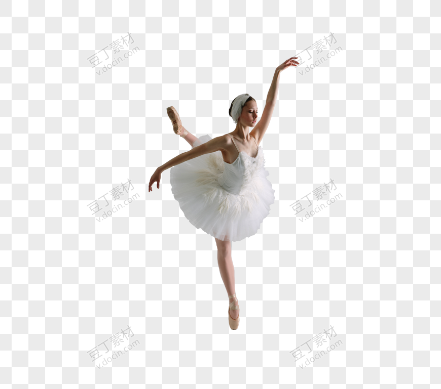 练习基础芭蕾舞的女孩