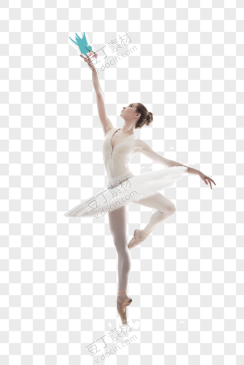 练习基础芭蕾舞的女孩