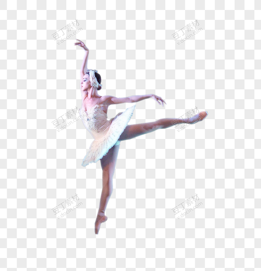 踮起脚尖练习芭蕾舞的女生