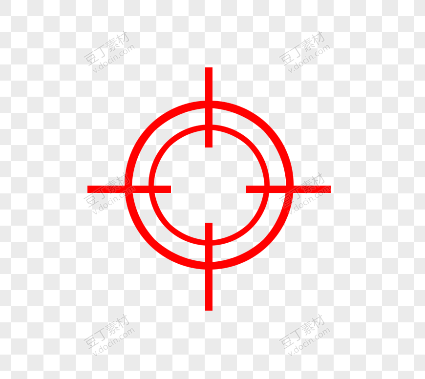 红色射击环目标