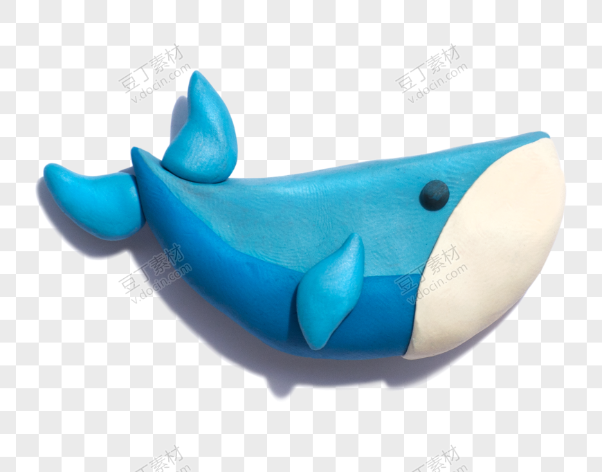 蓝白橡皮泥鲸鱼