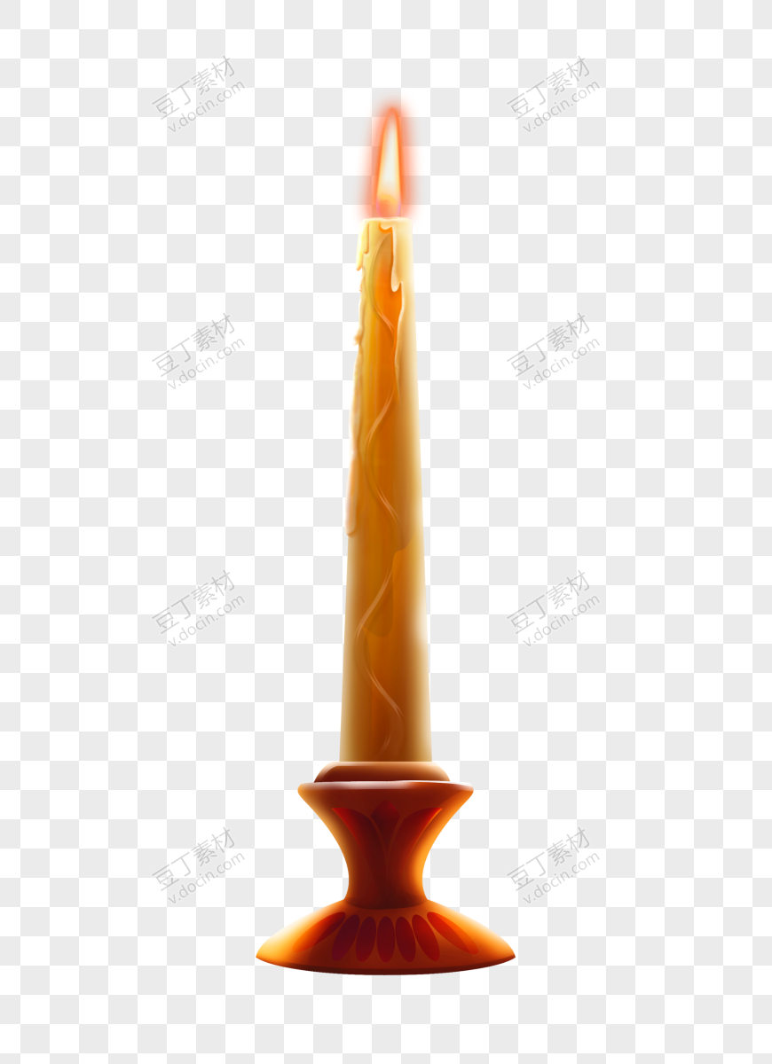 金黄色蜡烛烛台节日祝愿