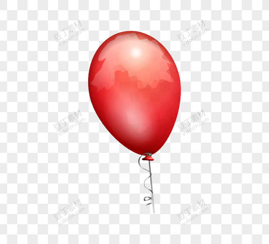 单个红色气球