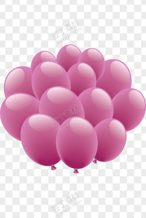 一堆粉色气球