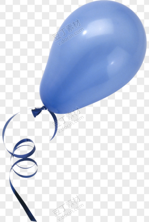 升空的蓝色气球