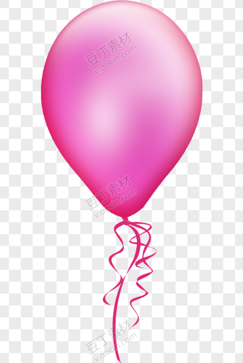 单个粉色气球