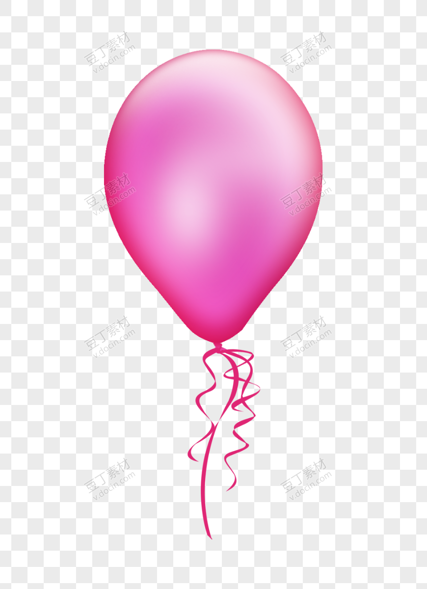 单个粉色气球
