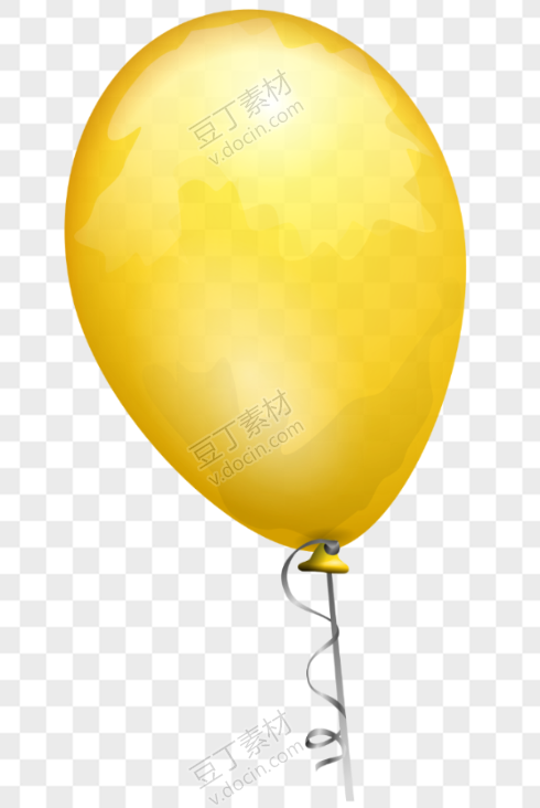 单个黄色气球