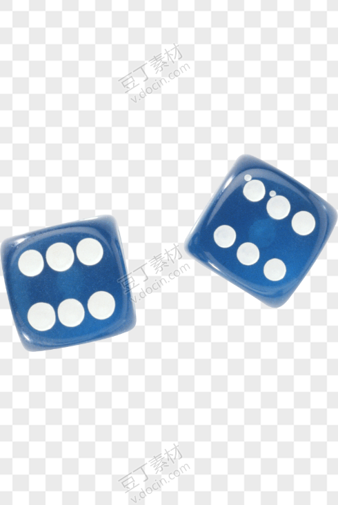 蓝色游戏骰子