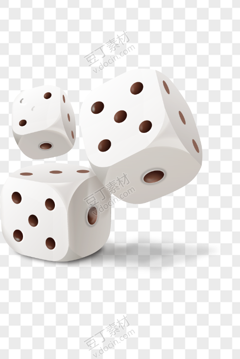 三个白色骰子