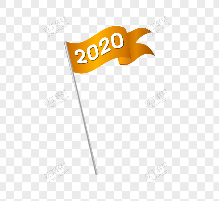 黄色彩条旗2020