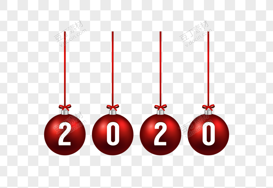 红色圣诞球2020
