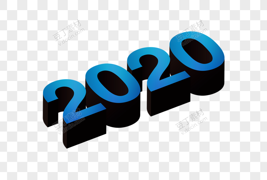 蓝色立体躺倒式2020