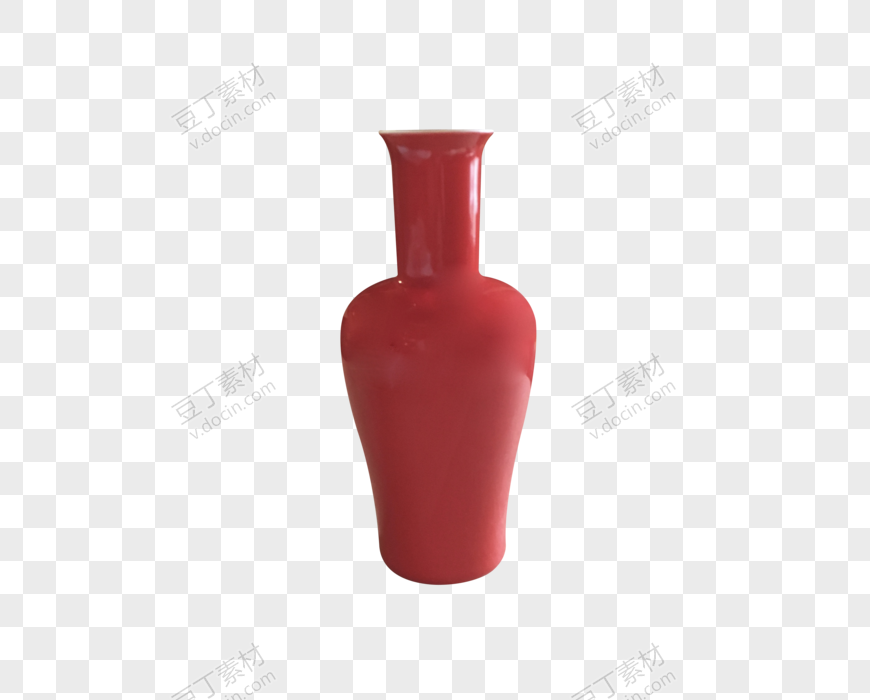 红色陶瓷瓶