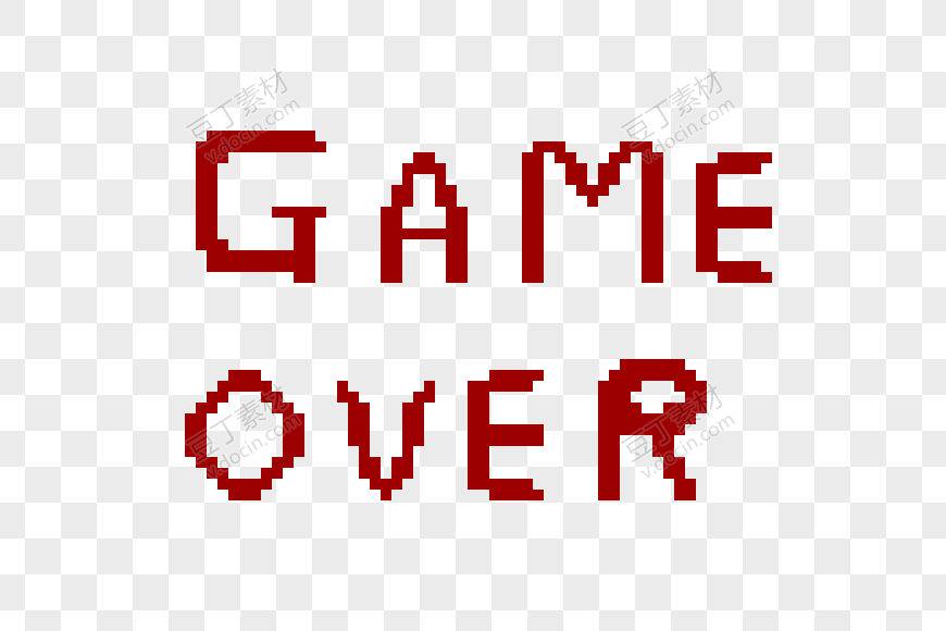 深红不规则GAMEOVER