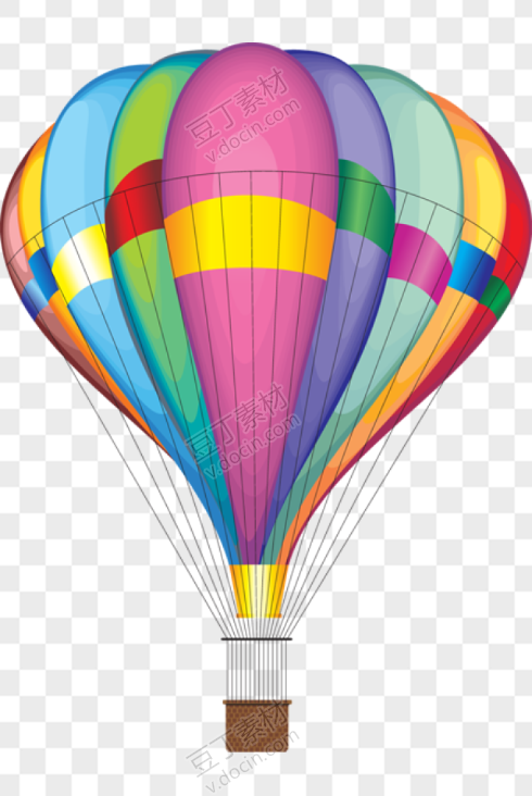 网线彩色热气球