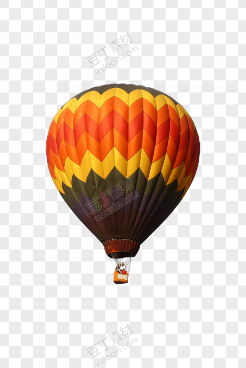 彩色暗色热气球