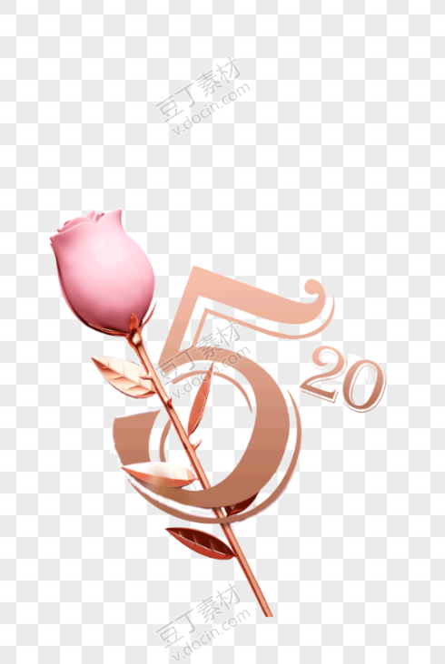 粉色玫瑰花520主标