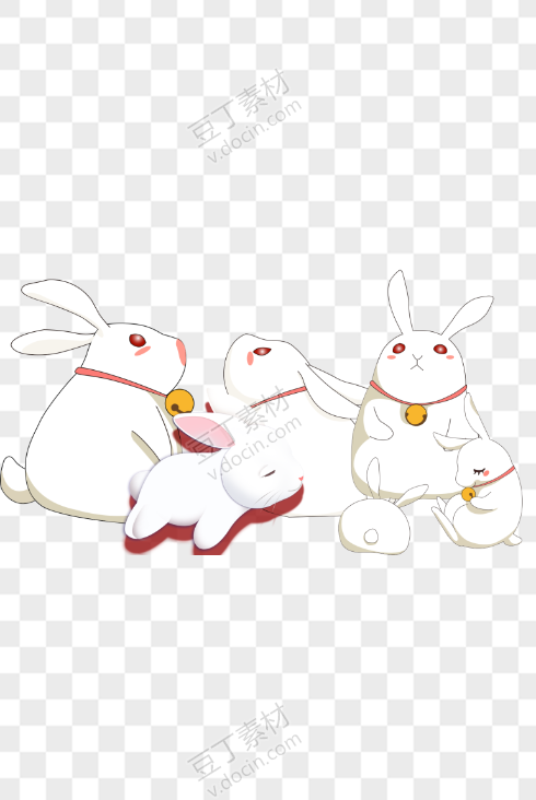中秋节赏月大白兔
