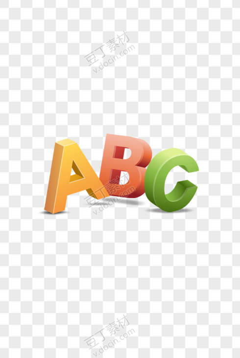 彩色字符ABC