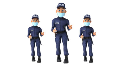 警察叔叔跳舞卡通动画