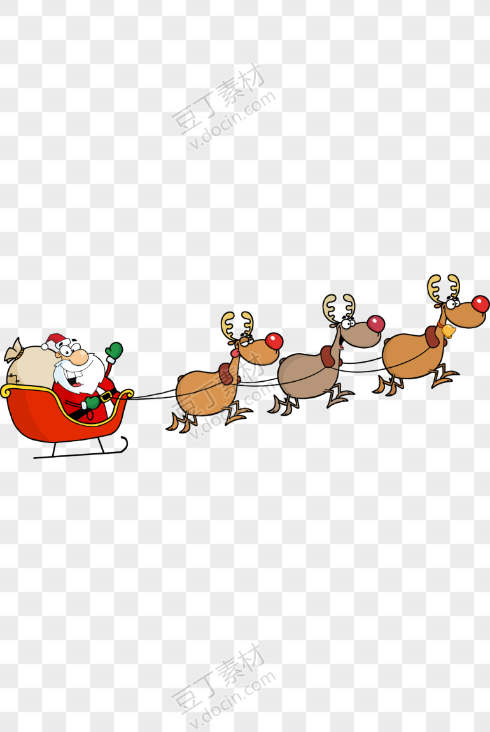 搞笑版圣诞老人麋鹿