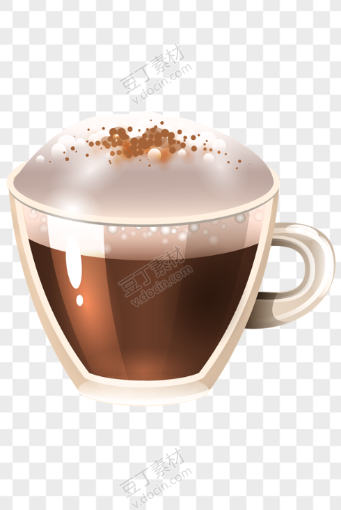 可爱卡通插画咖啡下午茶