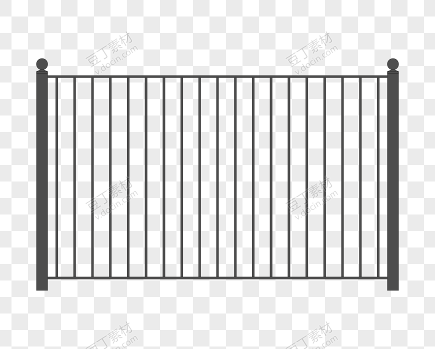 深灰金属栅栏绘图