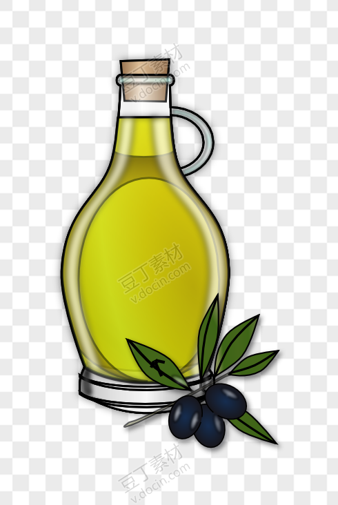 手绘卡通橄榄油