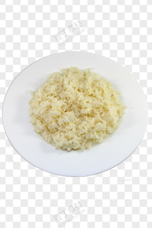 一盘白米饭