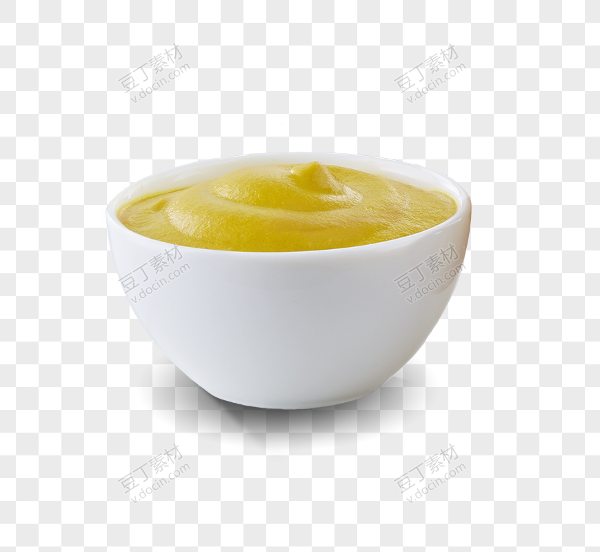 小碗黄色酱料
