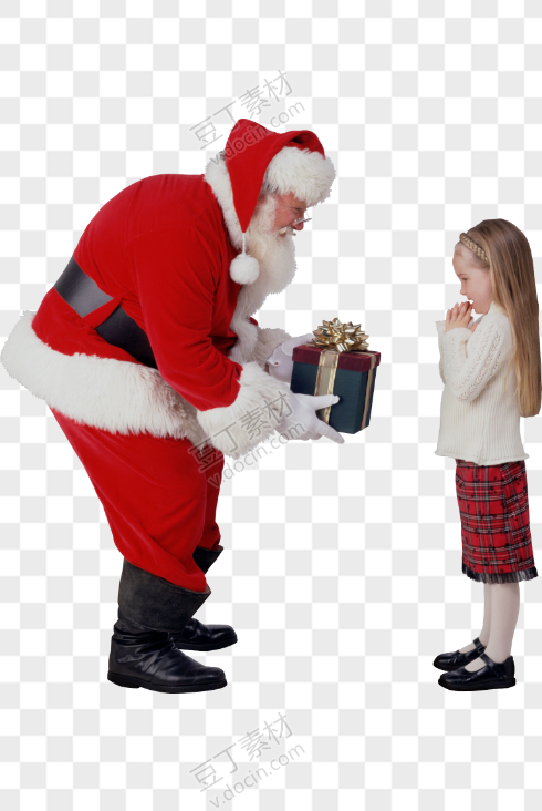 圣诞老人送礼物给小朋友