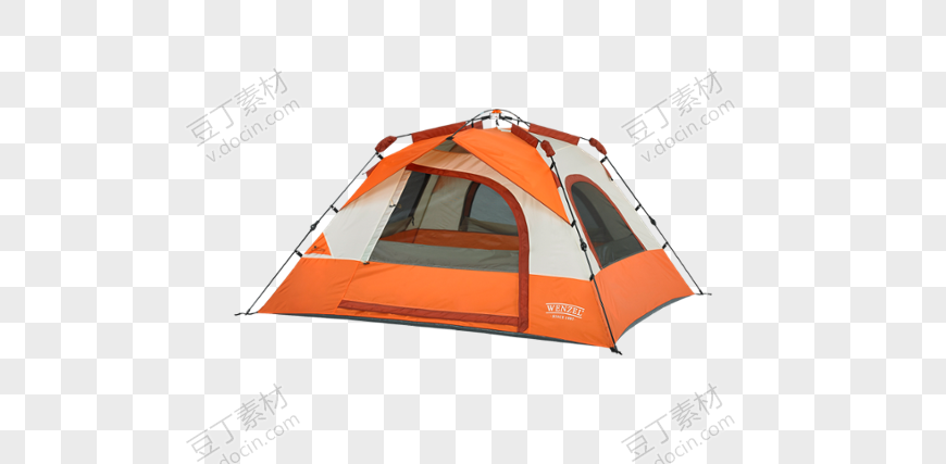 橙白营地帐篷
