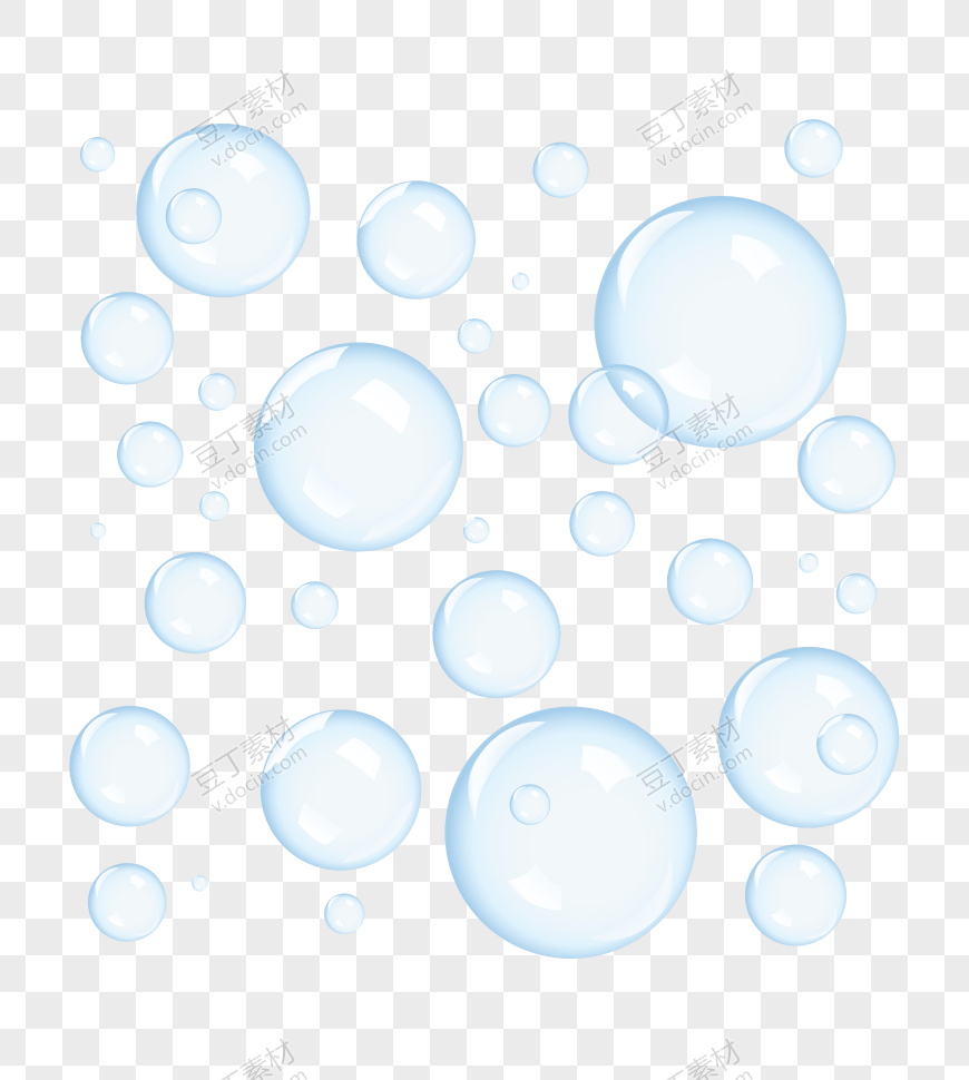 漂浮的蓝色泡泡