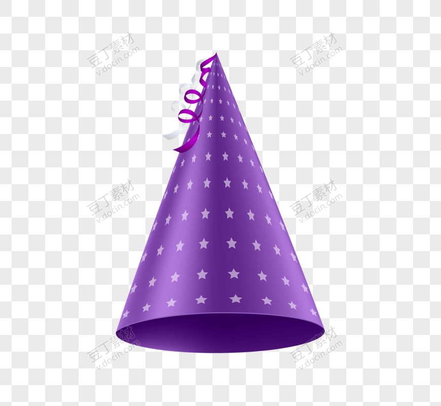 紫色星星生日帽