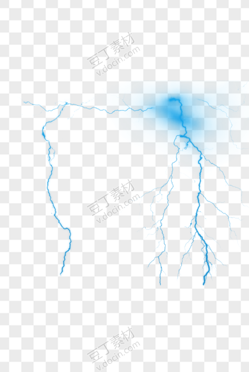 蓝色打闪闪电