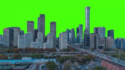 绿幕视频素材城市夜景