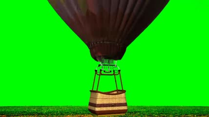绿幕视频素材热气球