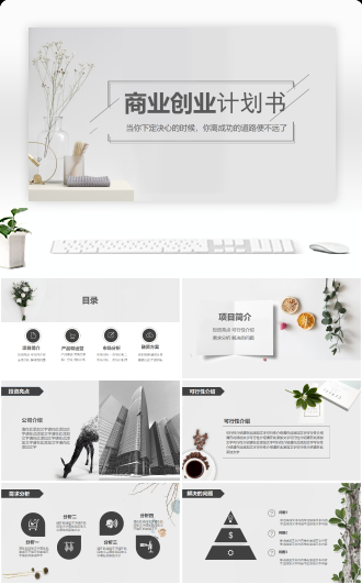 极简商业计划书通用PPT