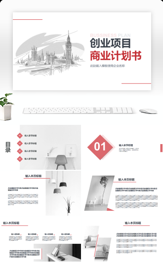 【简约风】创业项目商业计划书